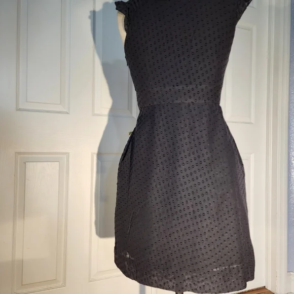 Moulinette Soeurs Black Pleated Fit and Flare Midi Dress - Picture 4 of 10